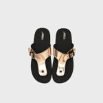 Metallic Buckle Slippers